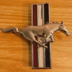 1999-2004 Ford Mustang Rh Fender Emblem P/n YR33-16098-AB With Pins. Fixed Price $10.99.