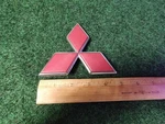 Mitsubishi Red Diamond Emblem Inch Badge Car Truck Auto 5S1. Fixed Price $49.99.