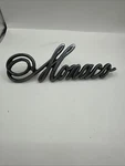 Dodge Monaco Car Emblem Vehicle Script Badge 3749810 Vintage 1970'S. Fixed Price $15.00.