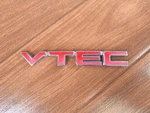 Vtec Rear Trunk Red Metal Emblem Badge Fit Honda Civic. Fixed Price $14.99.