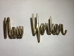 Oem 1963-1964 Chrysler "new Yorker" Script Fender Emblem #2255083 & 2255082. Fixed Price $15.75.