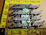 (2) Lincoln Town Coupe Circa '70S Sail Panel Emblems D3VB 6550398 5758). Fixed Price $22.00.