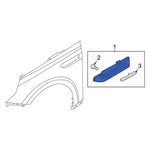 Kia 87772D5500 Front Right Fender Insert Emblem. Fixed Price $105.54.