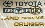 Fits Toyota Landcruiser Emblem 24K Gold Kit 6 Pcs Front & Rear Complete 2000. Fixed Price $433.29.