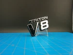 Ford Triton V8 Emblem Badge Chrome Black Genuine Oem F81B-16702-AA F-series. Fixed Price $19.99.