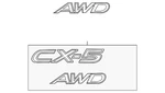 Genuine Mazda Hatch Emblem KBG8-51-720. Fixed Price $27.06.