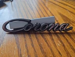 Toyota Oem 1979 1980 Corona RT1100 Vintage Script Emblem Badge Logo 1538106450A. Fixed Price $25.00.