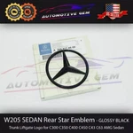 Gloss Black Size Rear Trunk Star Emblem For Mercedes C200 C300 C43 C63S W205. Fixed Price $21.95.