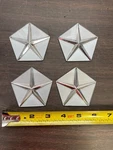 Dodge Plymouth Chrysler Mopar Silver Pentastar Emblems Nos 424. Fixed Price $11.99.