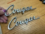 1971-1973 Ford Mercury Cougar Script Emblems Pair 71-73 D1WB-16B114-A. Fixed Price $46.49.