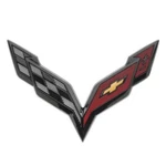 2014-2018 Corvette C7 Front & Rear Crossed Flag Emblem Kit Carbon Flash Oem Gm. Fixed Price $189.98.
