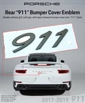 2017-2019 Genuine Porsche Bumper Cover "911" Black Emblem 991-559-231-03. Fixed Price $62.95.