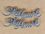 1975 Buick Skyhawk Chrome Fender Emblem Set Pins. Fixed Price $29.99.