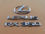 07 08 09 Lexus RX350 Rear Lid Chrome Emblem Logo Badge Symbol Used Set A47893. Fixed Price $50.00.