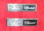 1964 1965 Ford Falcon Sprint Hardtop Convert Orig Door Panel Emblems Ornaments. Fixed Price $99.00.