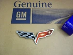 05 06 07 08 C6 Corvette New Gm Front Bumper Cover Emblem Crossed Flags. Fixed Price $112.95.