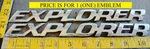 (1) Ford Explorer Circa '90'SS Emblem 4L24 7843156 11" 4642. Fixed Price $24.00.
