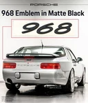 Porsche 968 Black Rear Emblem Badge Genuine 9445592200370C. Fixed Price $80.74.
