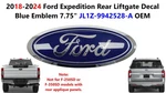 2018-2024 Ford Expedition Rear Liftgate Decal Blue Emblem 7.75" JL1Z-9942528-A. Fixed Price $25.00.