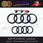 Audi Tts Emblem Gloss Black Grill Trunk Ring Line Quattro Badge Kit 2011-2015. Fixed Price $113.32.