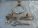 1969-1970 C3 Corvette Fuel / Gas Door Bezel Exterior Handle Preowned. Fixed Price $70.00.