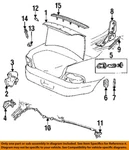 Chrysler Oem 95-01 Breeze Trunk Lid Components-handle 4814414AC. Fixed Price $50.73.
