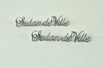 2-VINTAGE Cadillac Emblem Sedan Deville Chrome Metal W/mounting Studs 4-1/4"L. Fixed Price $34.99.