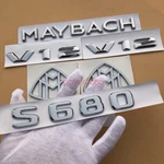 Chrome Abs " S680 + Maybach V12 Emblem Auto Front Badge For Mercedes-benz. Fixed Price $89.99.
