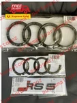 Audi Front Rear Gloss Black Badge Rings Emblem Set For Hatch. Fixed Price $60.57.
