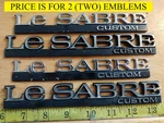 Buick Lesabre Custom Circa '01 Rear/side Emblems 25544631 25648731 CE1756). Fixed Price $15.00.