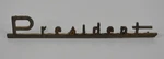 1955 Studebaker President Gold Emblem Script Rear Fender Quarter Panel Trim. Fixed Price $26.09.