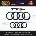 Audi Ttrs Emblem Gloss Black Grill Trunk Ring Line Quattro Badge Kit 2011-2015. Fixed Price $113.32.