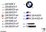 Genuine Bmw G20 G21 330EX Sedan Touring Lettering 51147494324. Fixed Price $61.49.