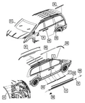 Genuine Mopar Front Door Molding Left 5182599AA. Fixed Price $188.02.