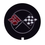 Oem Gm Right Valve Cover Insert W/ Crossed Flags Emblem For 1969-82 C3 Corvette. Fixed Price $24.95.