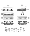 Genuine Mopar Upper Grille 7DS77DX8AB. Fixed Price $31.40.