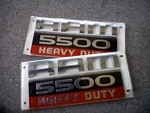 Dodge Ram 5500 Heavy Duty Door Emblems - Set Of Two 5527735AB. Fixed Price $48.99.