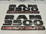 15-18 Dodge New "ram 3500 Heavy Duty" Flat Black Emblem Nameplate Set Of 2 Mopar. Fixed Price $243.76.