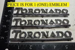 (1) Oldsmobile Toronado Circa '72 Emblem 5.2" Long 9864290 6915. Fixed Price $8.00.