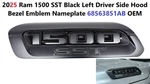 2025 Ram 1500 Sst Black Left Driver Side Hood Bezel Emblem Nameplate 68563851AB. Fixed Price $32.00.