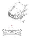 Genuine Chrome Emblem Audi A4 Allroad Quattro Avant S4 8K2 8K9853742A2ZZ. Fixed Price $60.93.