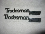 Nos Mopar 1978-83 Dodge Van Tradesman 100 Emblems. Fixed Price $140.00.