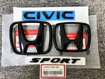 4PCS/SET For Honda Civic Sedan 2022 - Up Gloss Black Emblem Badge Front Rear. Fixed Price $34.42.