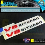 V8 Biturbo Emblem Side Fender 3D Badge For Mercedes Benz Amg Red Black C63 E63. Fixed Price $23.99.