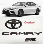 2018 2024 Toyota Camry Se Gloss Black Emblem Overlay Kit (00016-32092). Fixed Price $57.80.