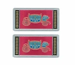 Oer Fisher Coach Seat Belt Buckle Emblem Pair For 1965-1966 Nova Impala. Fixed Price $21.98.