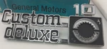 Nos Gm Custom Deluxe 10 75-80 Pickup Truck Emblem 349682. Fixed Price $50.00.
