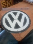 Volkswagen Sign Steel 12 Round By. Vw-ag Wolfburg For Hjo Export Holland. Fixed Price $75.00.