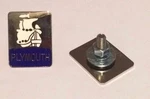 Plymouth Medallion Emblem Set 1-3/8" X 1-1/8" With Mounting Studs Vintique. Fixed Price $40.00.