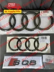 Audi 2018 2020 Set Front Rear Gloss Black Badge Sticker Ring Combo. Fixed Price $74.83.